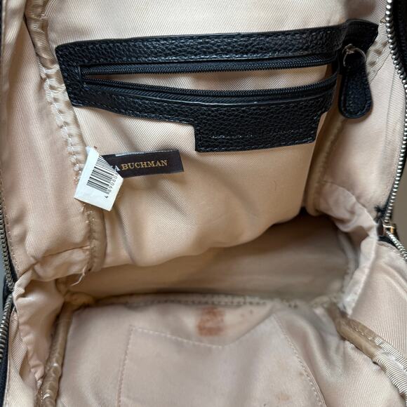 Dana Buchman Women's Black Faux Leather Backpack Bag Purse - Picture 5 of 9